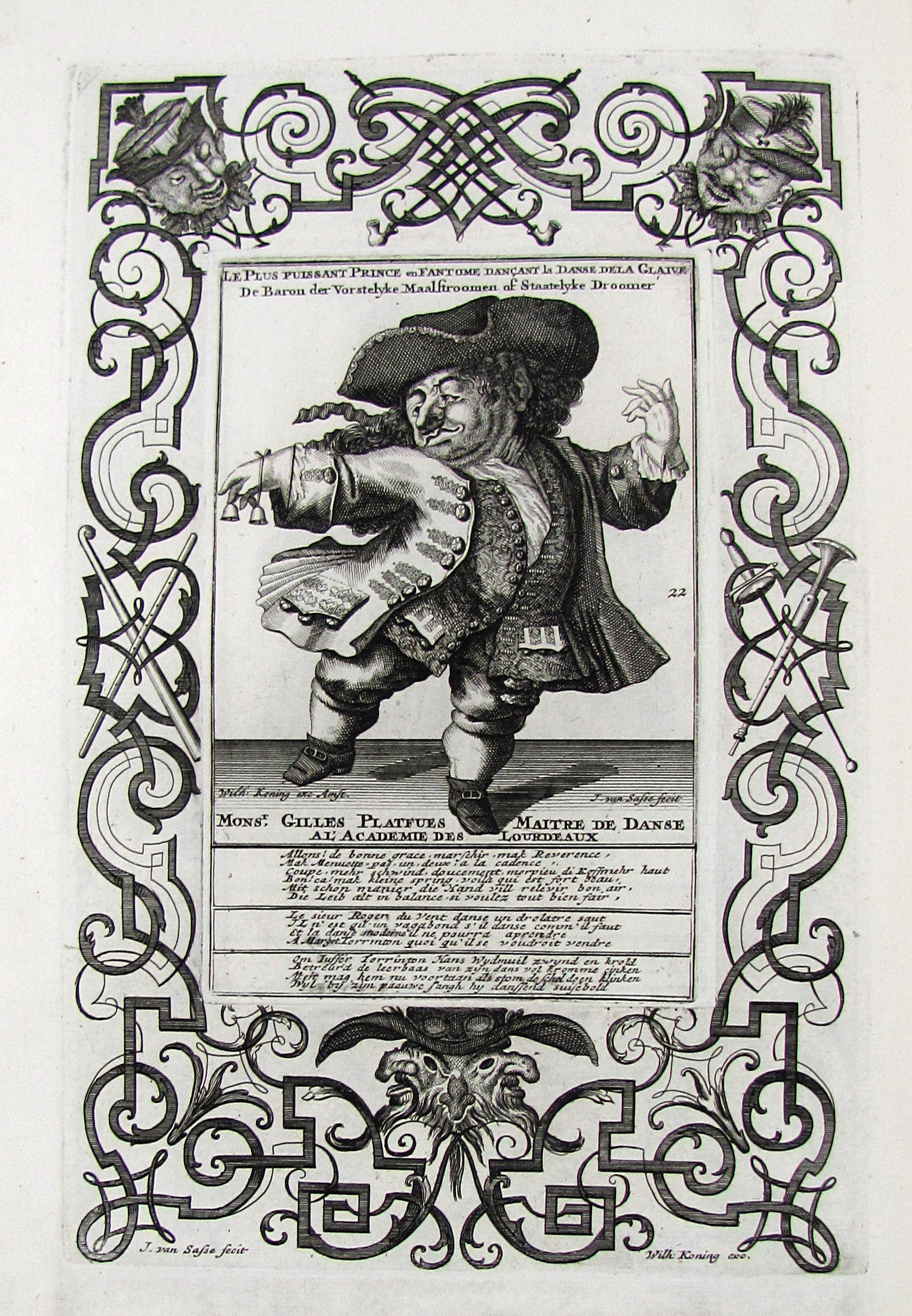 Anonymus Zwergen-Kabinett – Il Callotto resuscitato – (De waereld von Gekken Nesten anders genaamd het Dwergen Tooneel / Le Monde plein de fols, ou le Theatre des Nains).