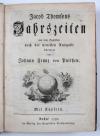 Thomson, J., Jahrszeiten aus dem Englischen nach der neuesten Ausgabe übersetzt von J.F. von Palthen .