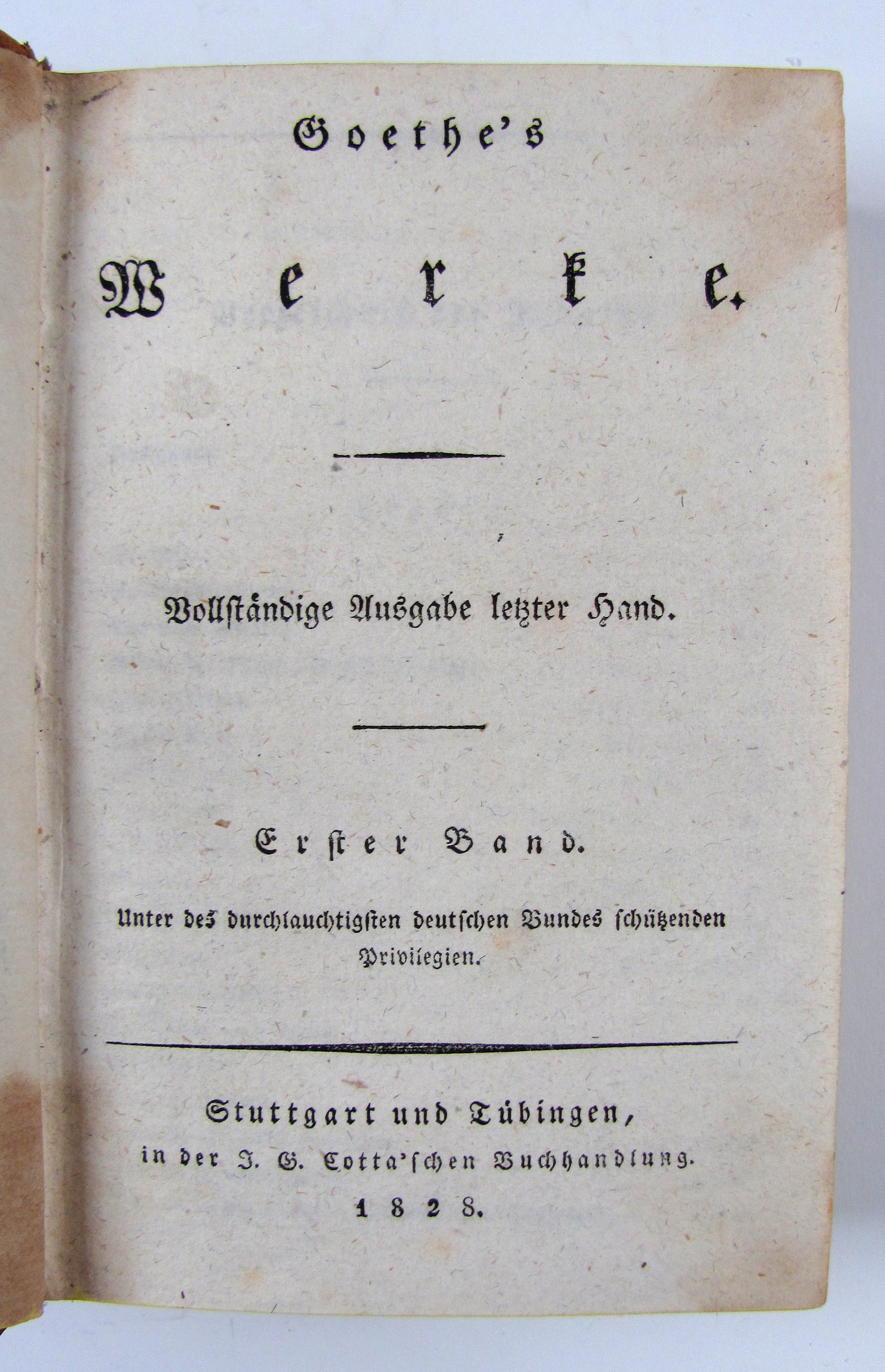Goethe, Johann Wolfgang von, Werke.