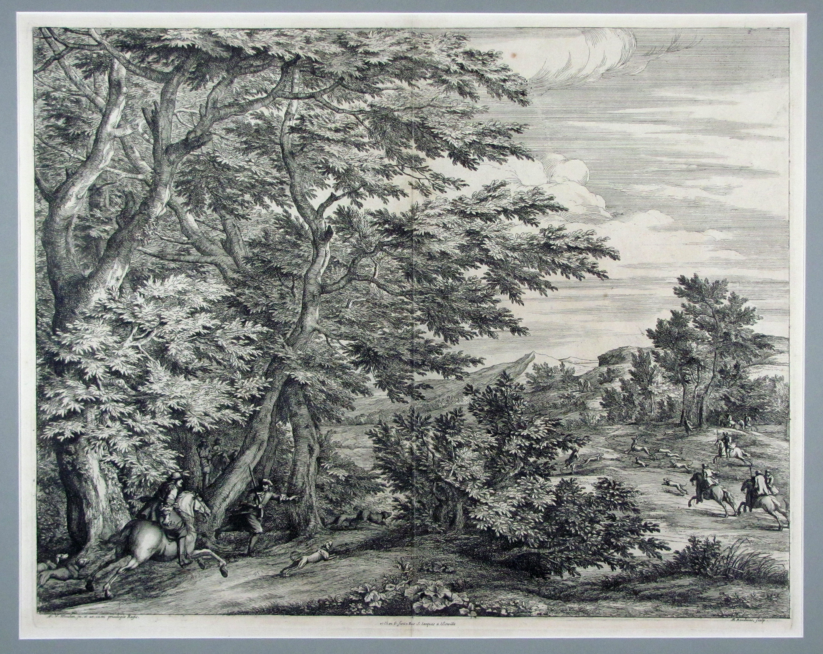 Van der Meulen, Adam Franz, Treibjagd auf Hirschen.