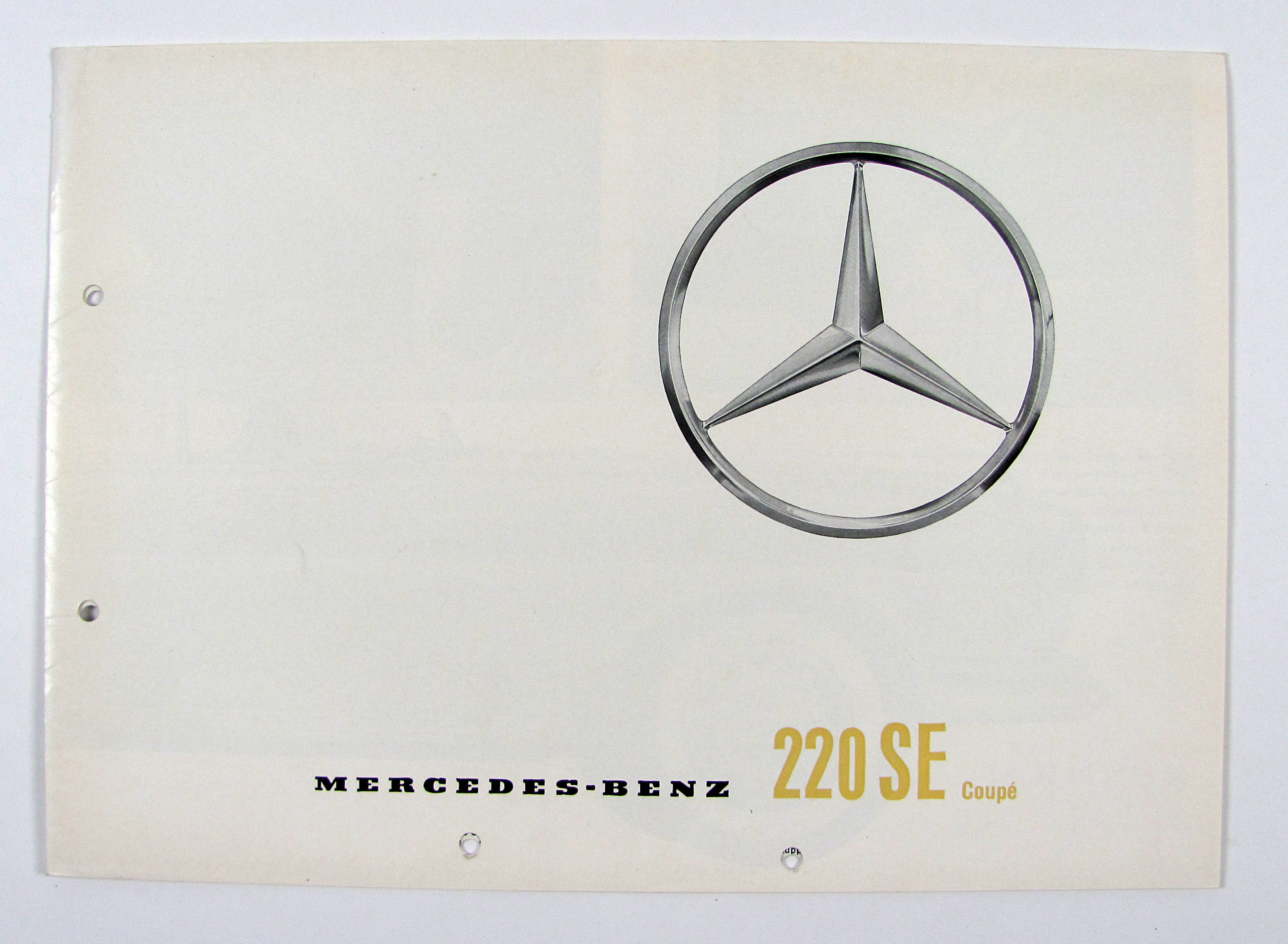 Mercedes-Benz, Typ 220 SE (W 111). Verkaufsprospekt.