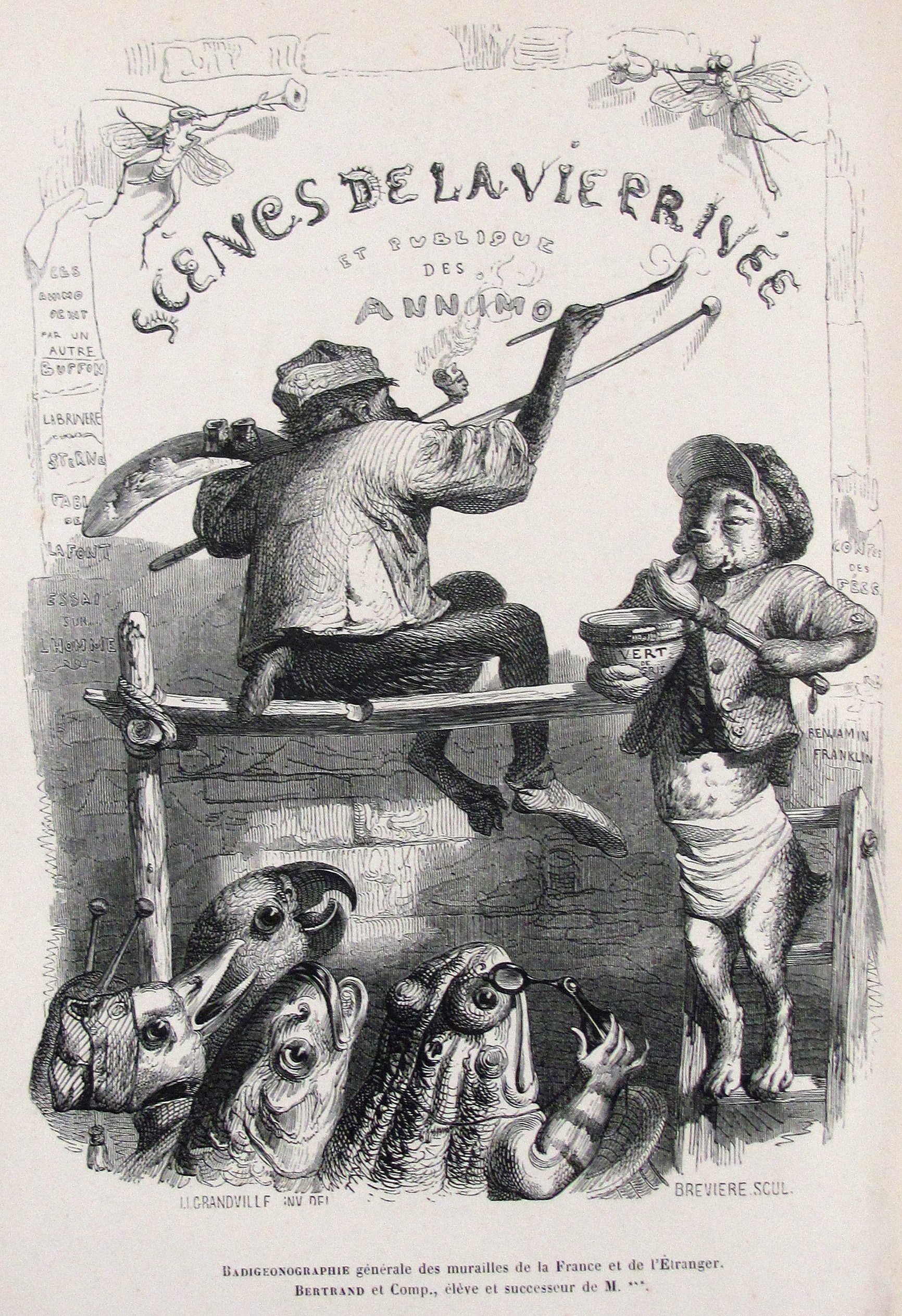 Grandville, J.J. (d.i. J.I.I. Gérard), Scènes de la vie privée et publique des animaux.