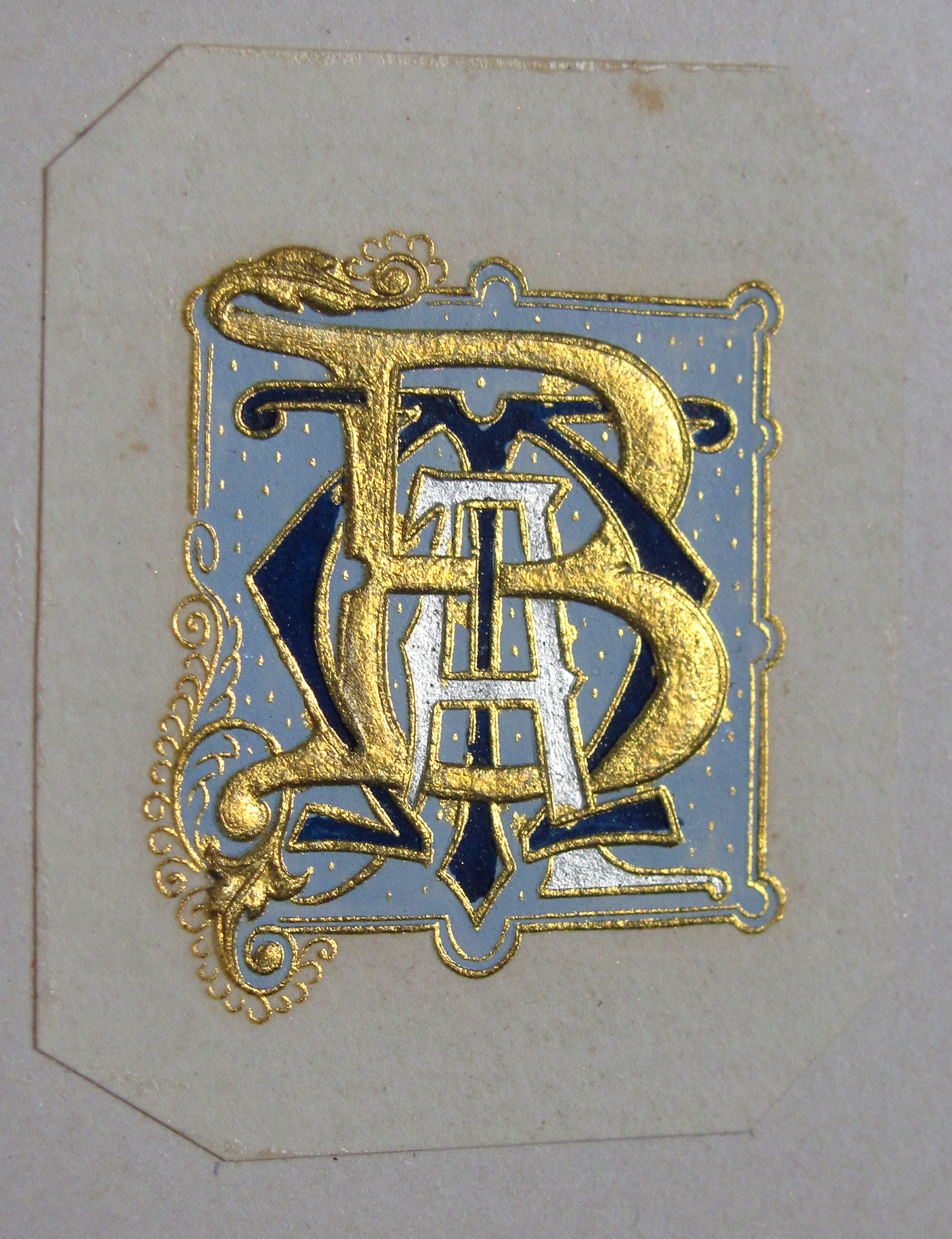 Anonym „Collezione di Monogrammi“ Privates Sammelalbum italienischer Monogramme und Wappen in farbigem Reliefdruck.