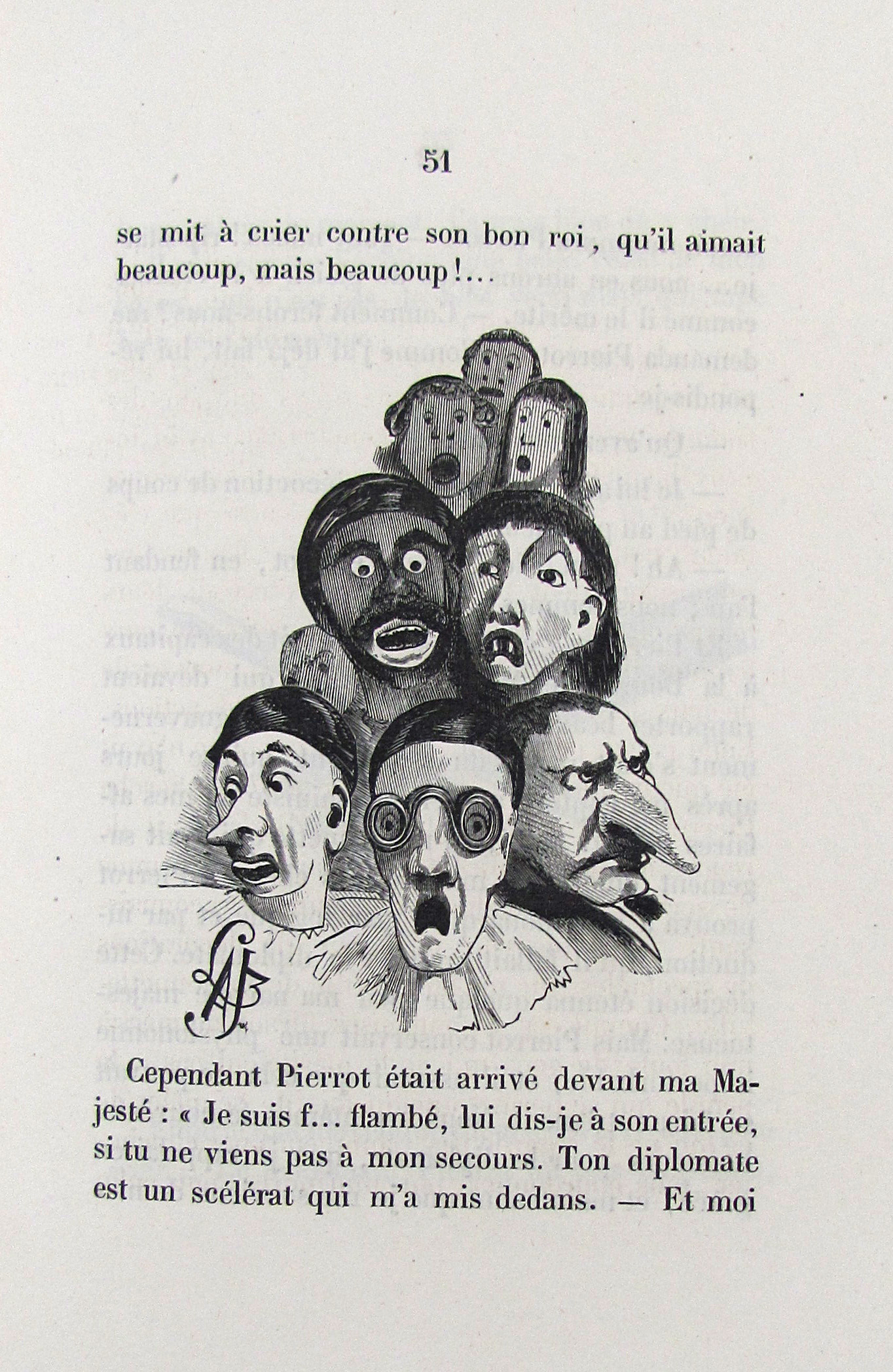 Lorentz, Alcide Joseph, Polichinel ex-roi des marionnettes devenu philosophe.