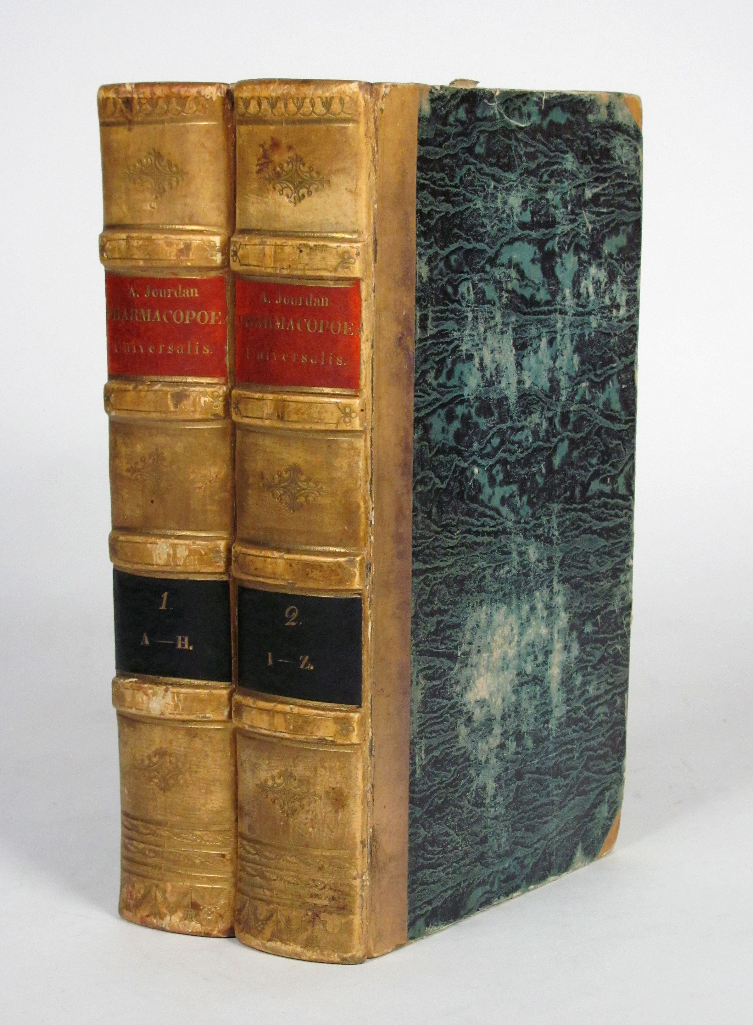 Jourdan, A.J.L., Pharmacopoea universalis, oder übersichtliche Zusammenstellung der Pharmacopöen. Zweite, nach der Pharmacopée universelle…bearb. und mit Zusätzen verm. Ausgabe.