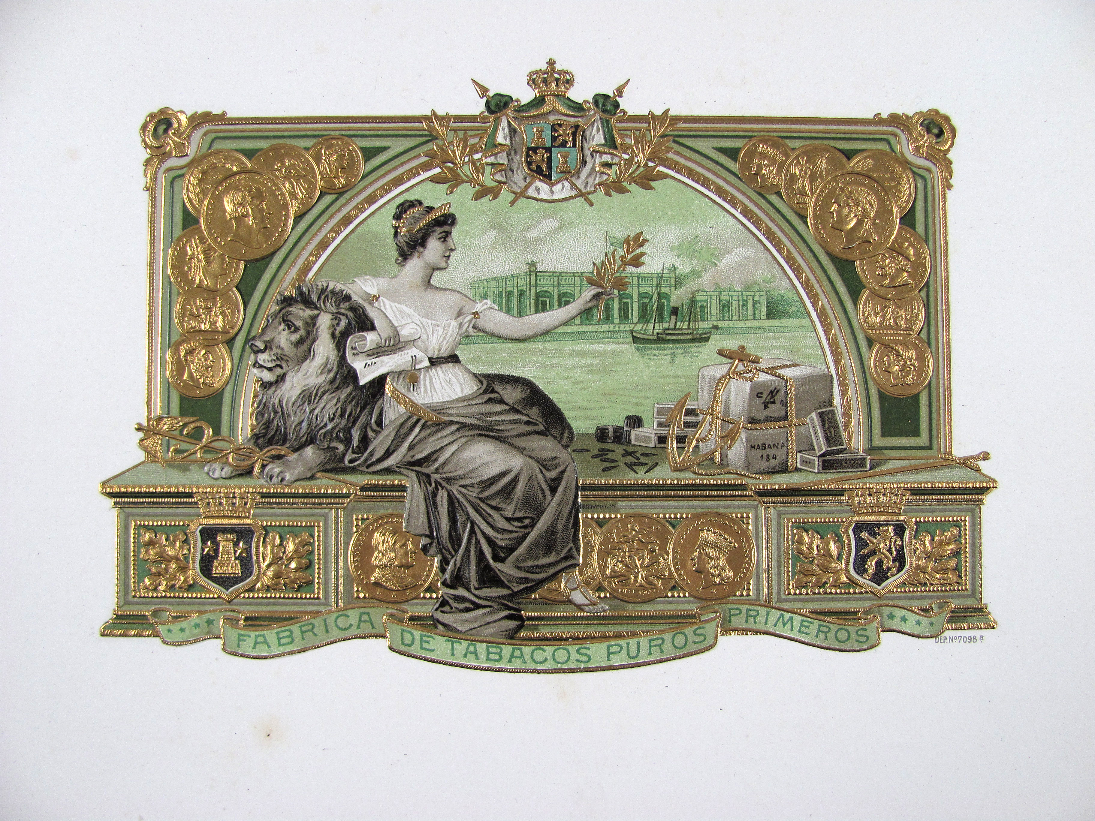 Anonym Musterkollektionen für die Ausstattung von Zigarrenschachteln. Umfangreiche Sammlung von ca. 190 Deckelbildern sowie 30 Sätzen einer Gestaltungslinie mit bis zu vier verschiedenen Elementen.