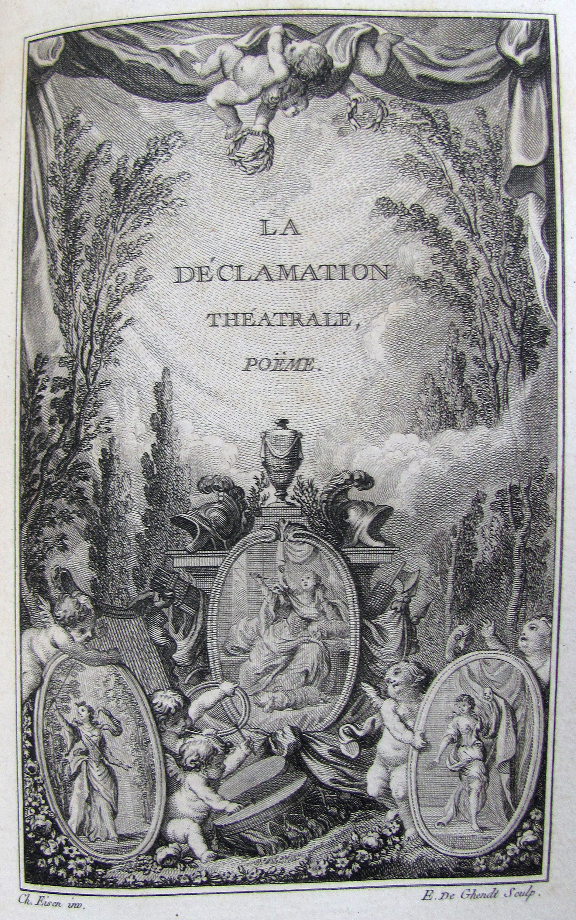 (Dorat, C.J.), Sammelband mit vier Werken. Enthält die Theaterstücke: Régulus, tragédie en trois actes.; Théagéne, tragédie en cinq actes.; Amilka, ou Pierre-Le-Grand, tragédie.; La Déclamation théâtrale, poème didactique.