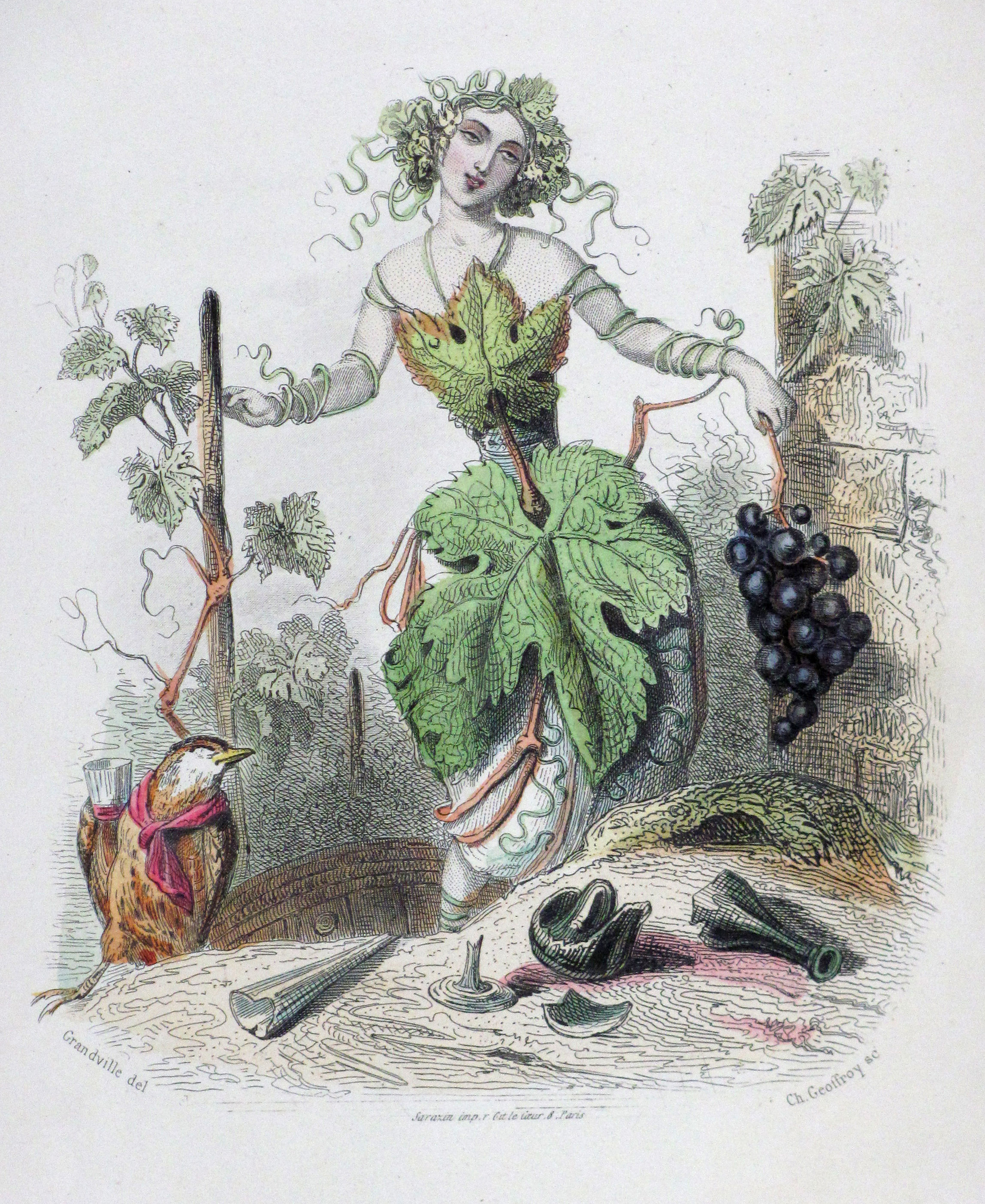 Grandville, J.J. (d.i. J.I.I. Gérard), Les Fleurs animées. Texte par Alph. Karr, Taxile Delord et Le Cte. Foelix. Nouvelle édition.
