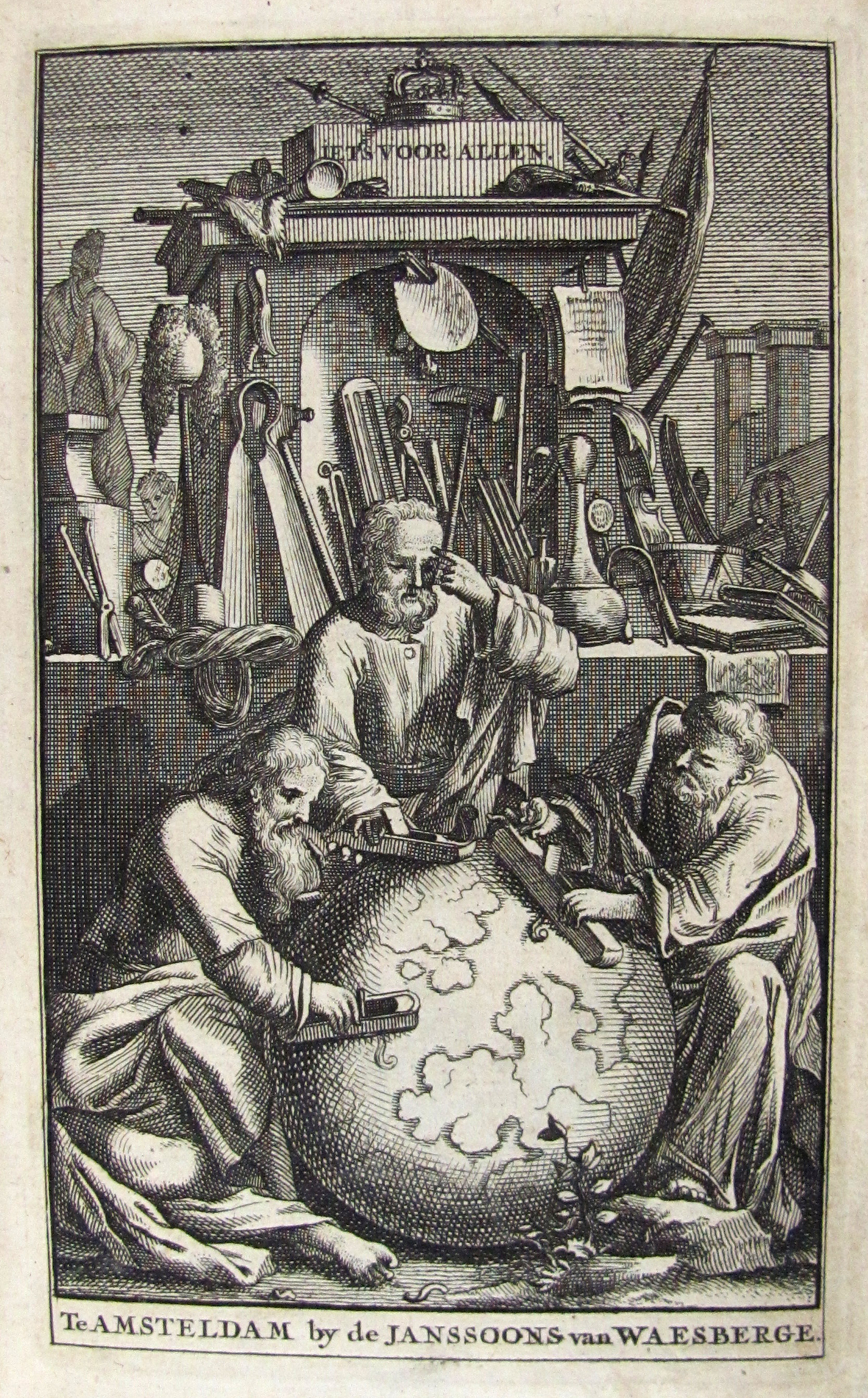 Abraham a Sancta Clara, (d.i. U. Megerle), Iets vor allen, zynde een Verhandeling en Verbeelding van allerhande Standen, Studien, Konsten, Wetenschappen, Handwerken. In ’t Nederduyts overgebracht door J. le Long.