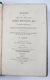 (Apperley, Ch.), Memoirs of the Life of the late John Mytton, with notices of his hunting, shooting, driving, racing, eccentric and extravagant exploits. By Nimrod.