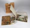 Lambert, Aîné, Le Jeu des Fables, ou, fables de La Fontaine, mises en action, avec figures coloriées et decoupées, dessinées et gravées. Hübsches Papierspielzeug zum Nachstellen der Fabelszenen mit verschiedenen Figuren.