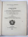 Ministère du Commerce, Enquête relative a diverses prohibitions établies à l’entrée des produits étrangeres.